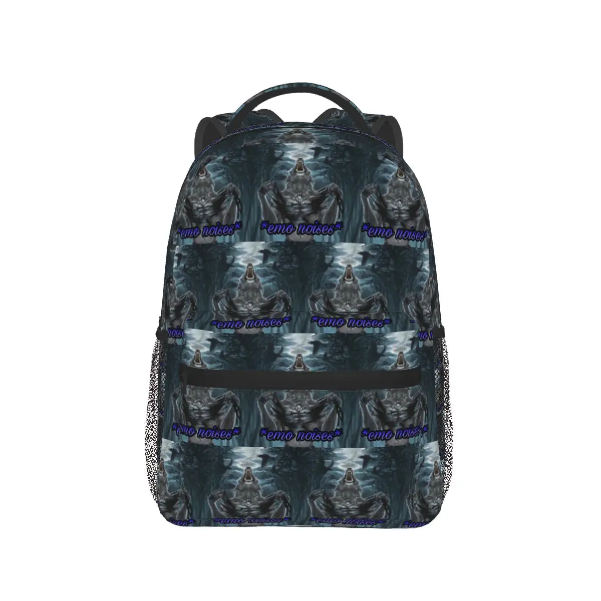 

Emo Wolf Is Mad Backpack Hot Sale Daypack Large Capacity Boys Girls BookBag School Bag Shoulder Bags for Men Women