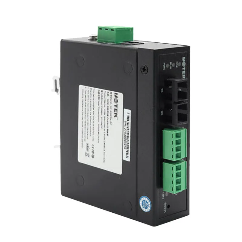 UOTEK CAN2.0 100M Fiber to 2 port CAN BUS Ethernet Converter High-performance Canbus Adapter UT-6502SM-SC