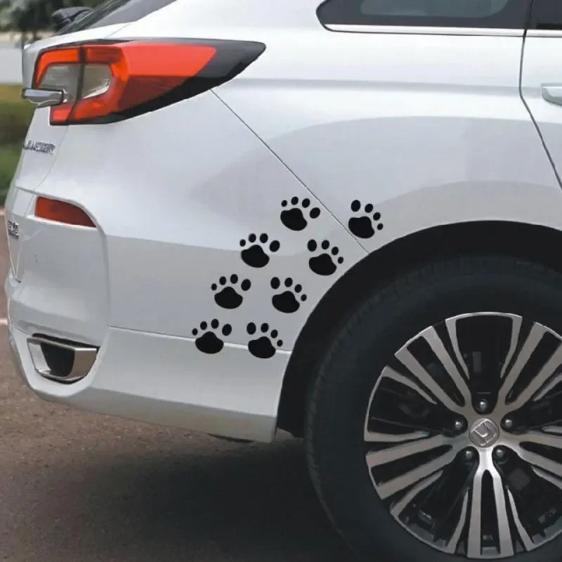 Paw Print Footprint Decalque Adesivos, Adesivos de carro para Auto, Motocicleta, Design legal, Impressões do Pé de Urso, Cão, Gato, 2-10Pcs