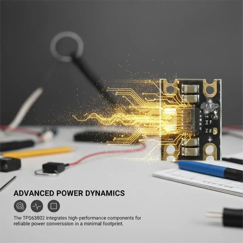 TPS63802 Mini Lithium Battery -Boost Module DC 1.8-5.5V Input 2A/1A 3.3/5V Boost Output Battery Boost Module