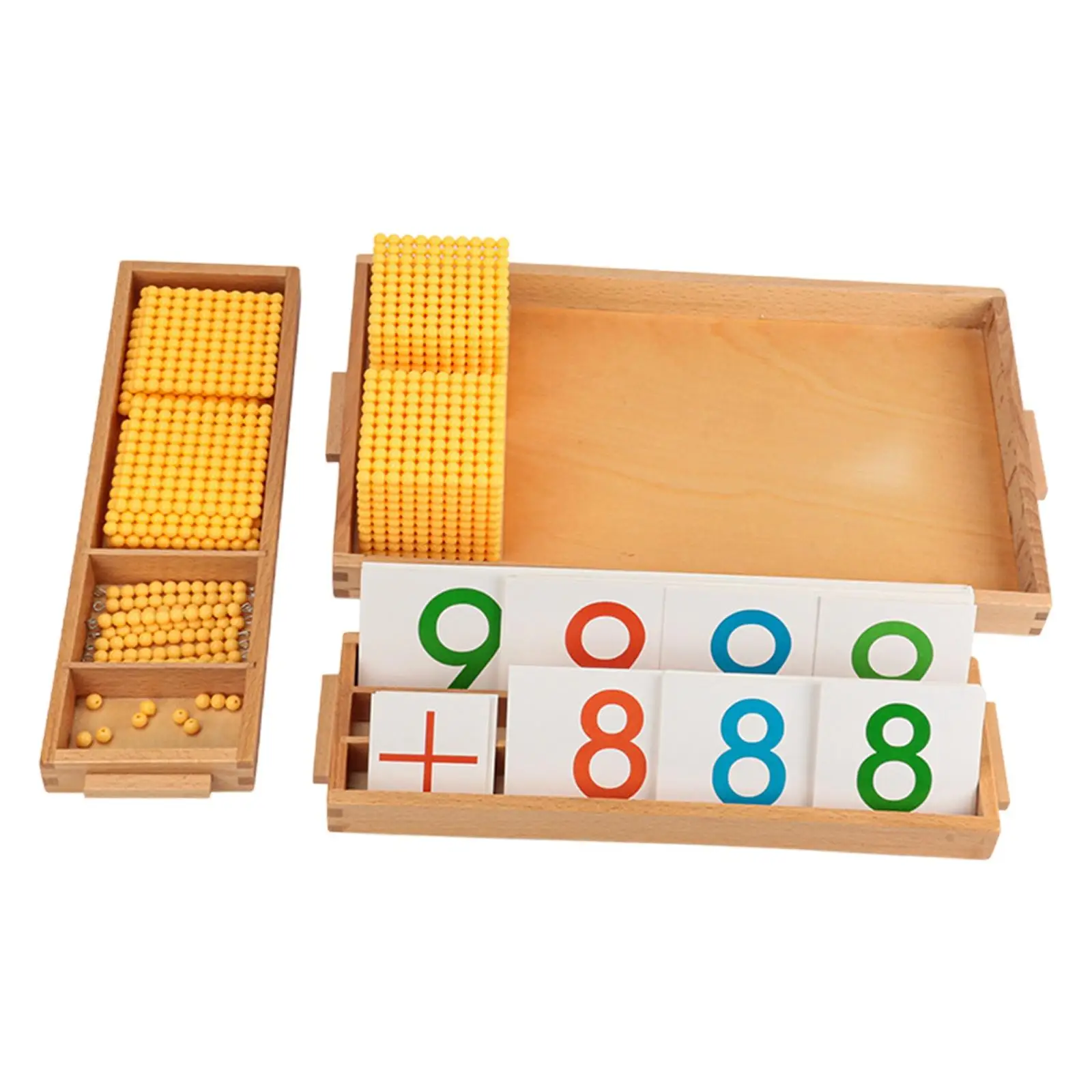 Montessori Math Beads Toy Teaching Aids Decimal Bank Game for Preschool Kids