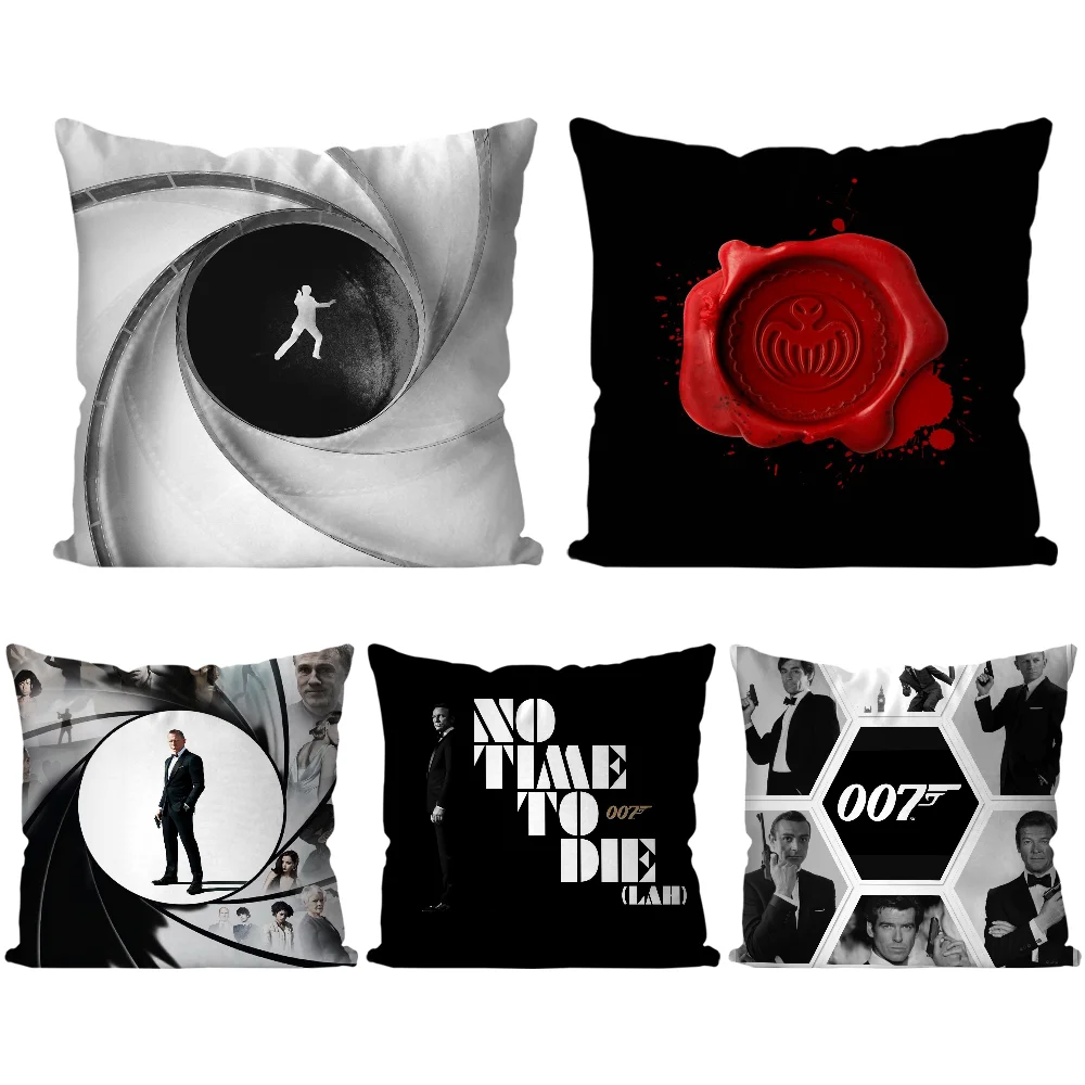 J-James B-Bonds Pillow Case Square Pillow Bedroom Sofa Leisure Comfort Cushion Car Living Room Home Decoration 40X40
