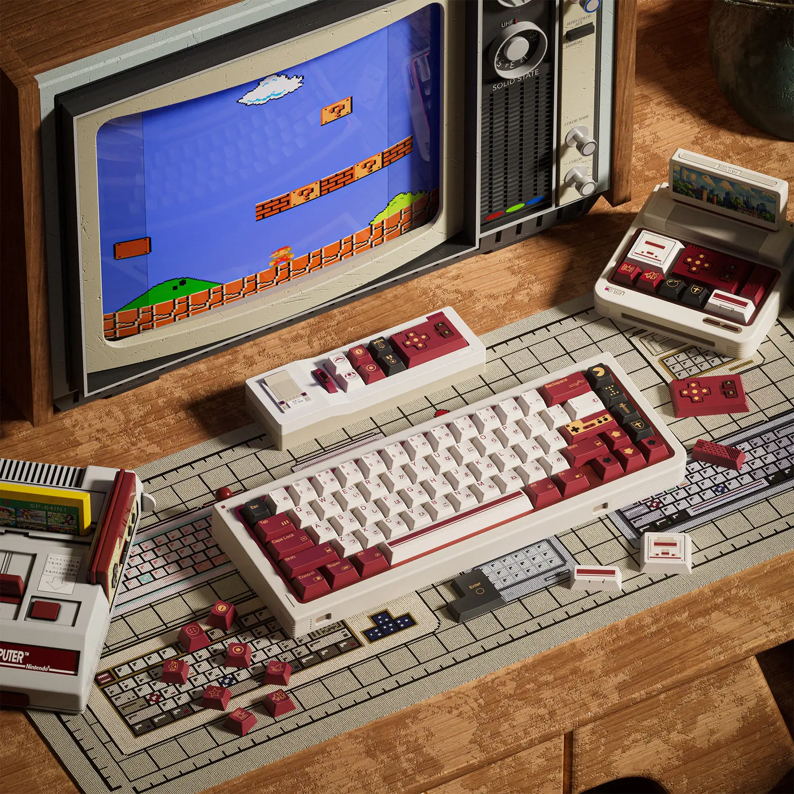 80 retros fc1983 retro vermelh - Game Retro Gaming avaliação e preço