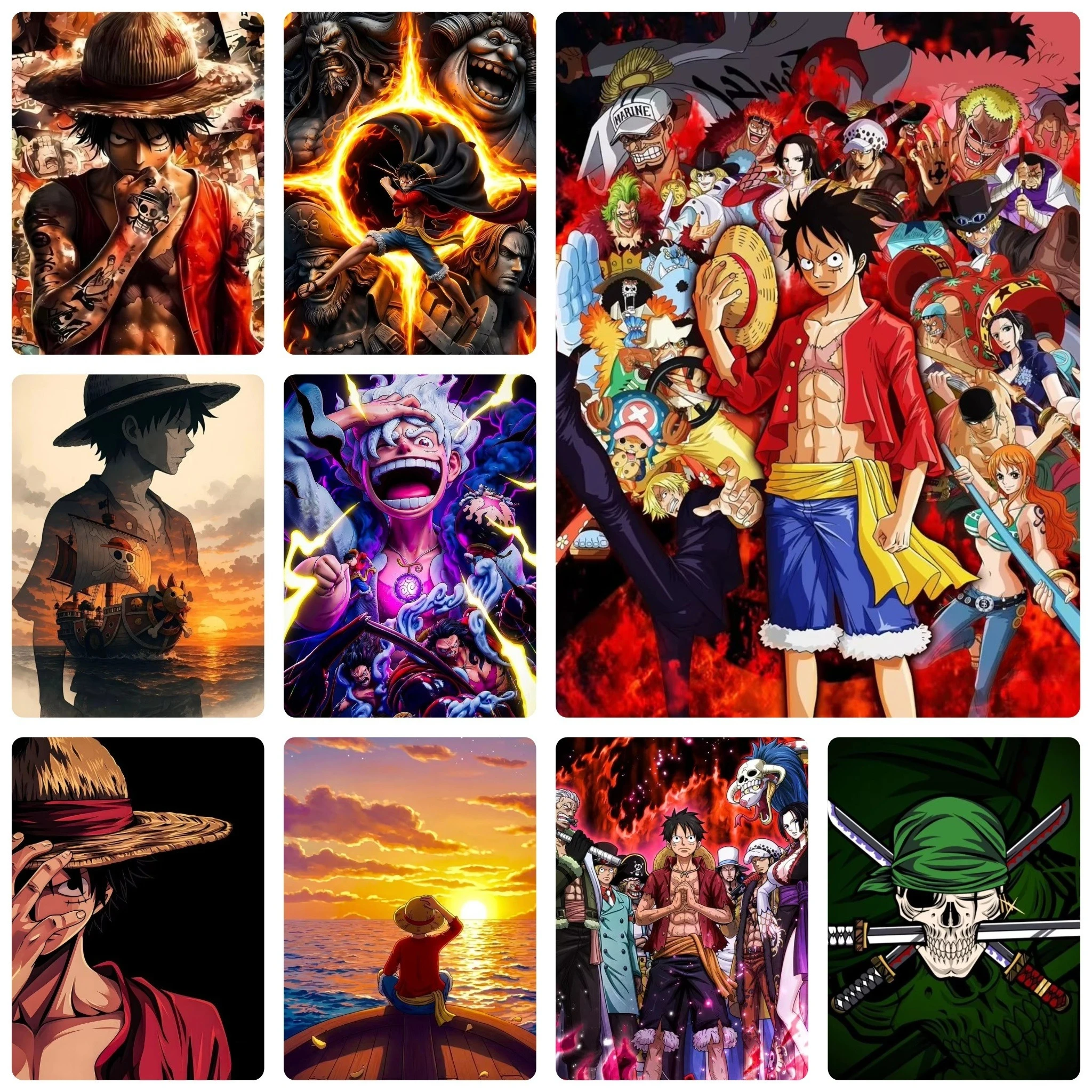 DIY One Piece Adventure Anime Diamond Painting, Eye-catching Epic Manga Scene For Living Room Wall Decoration Exquisite Gift
