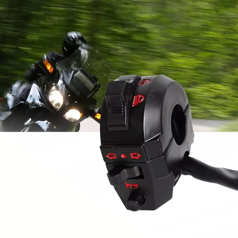

Motorcycle 7/8"Handlebar Motorbike Switch Gear Control Light Indicator Universal Heavy Duty Aluminum Housing Weatherproof