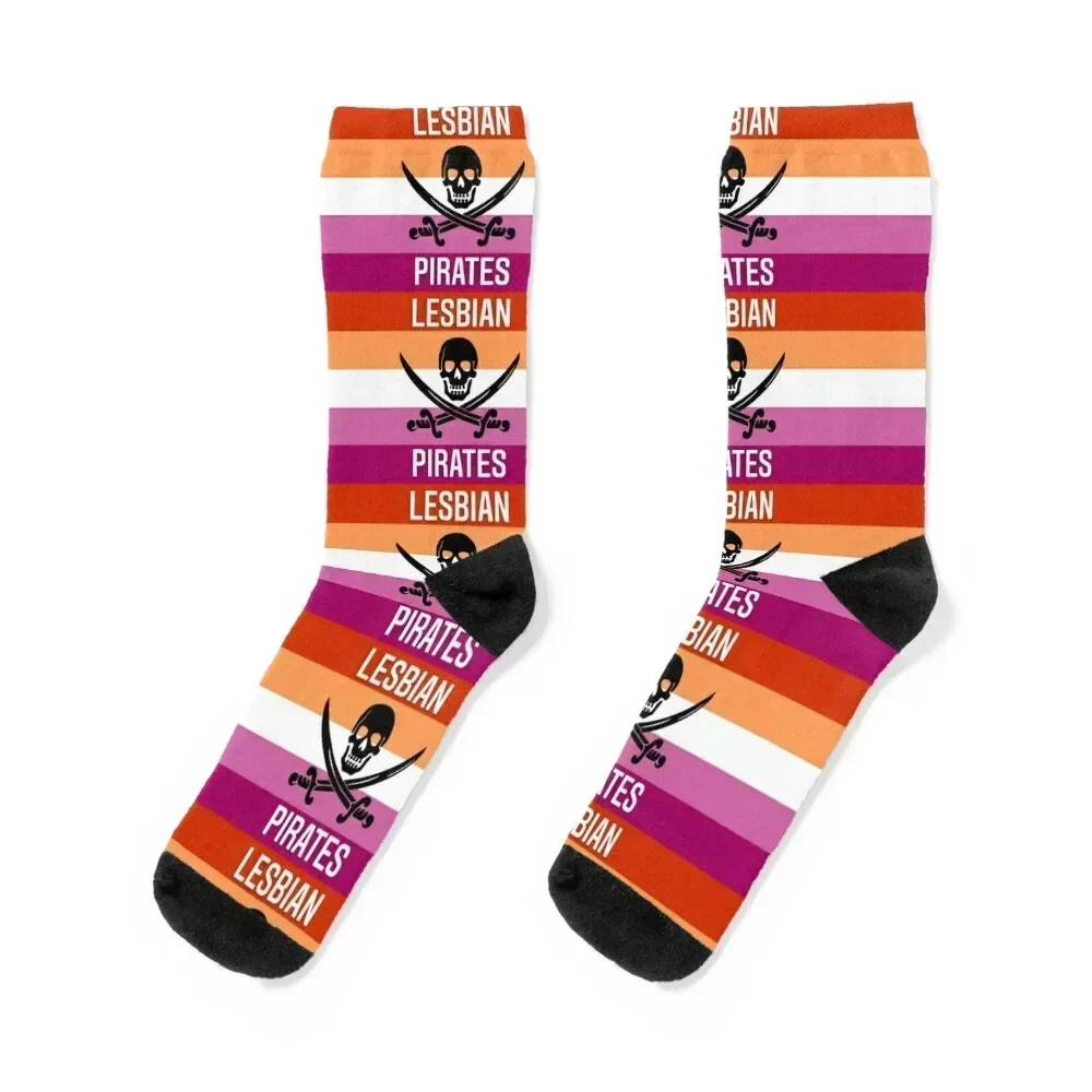 

Lesbian Pirate Socks man Antiskid soccer funny gift hiking Girl'S Socks Men's
