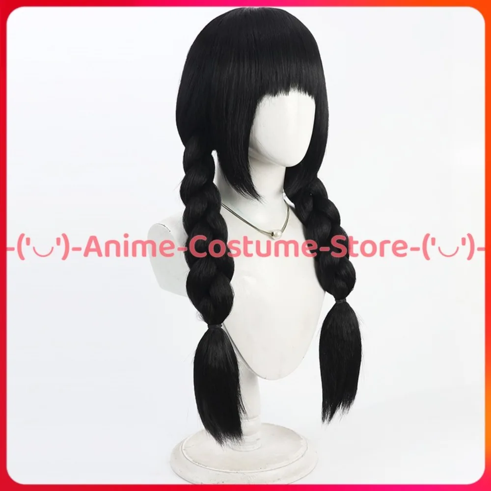 Peruka do cosplayu Małej Dziewczynki z Identity V, czarna, postać z anime, kostium na Halloween, karnawał, peruki odporne na ciepło, włosy syntetyczne