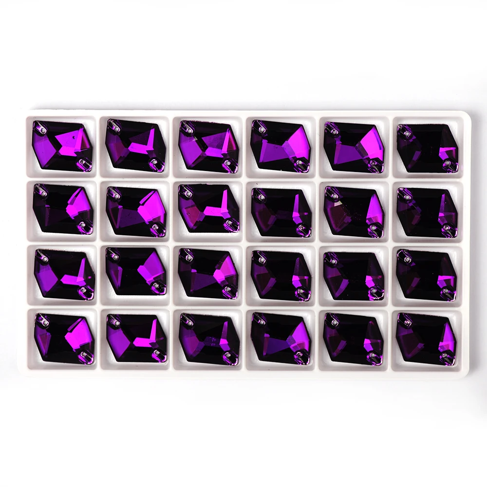 YANRUO 3265 Cosmic Purple Velvet Rhinestones Glass Flatback Sew on Stones Crystal for Sewing DIY Ornaments