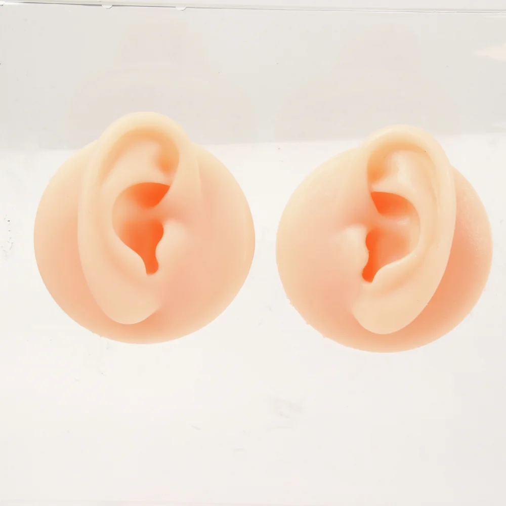 1pcs Ear Lip Nose Mouth Silicone Piercing Model Tattoo Practice Skin Boay Part Display Reusable for Piercing Jewerly