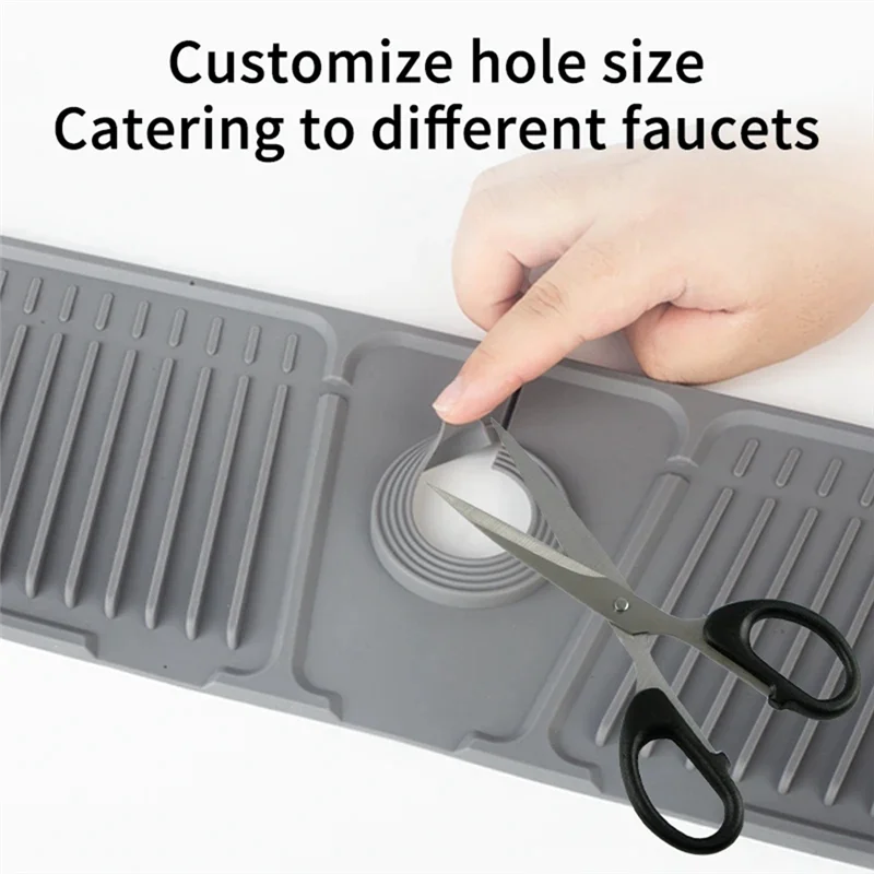 

-A02R 2 шт. кухонный силиконовый коврик для смесителя, коврик для улавливания воды, коврик для раковины, брызговик, защита для столешницы, ванная комната