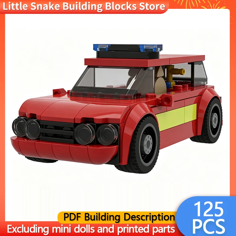 Urban Rescue Vehicles Model MOC Building Bricks Airport Fire SUV Modular Technology Gifts Holiday Assemble Children Toys Suit