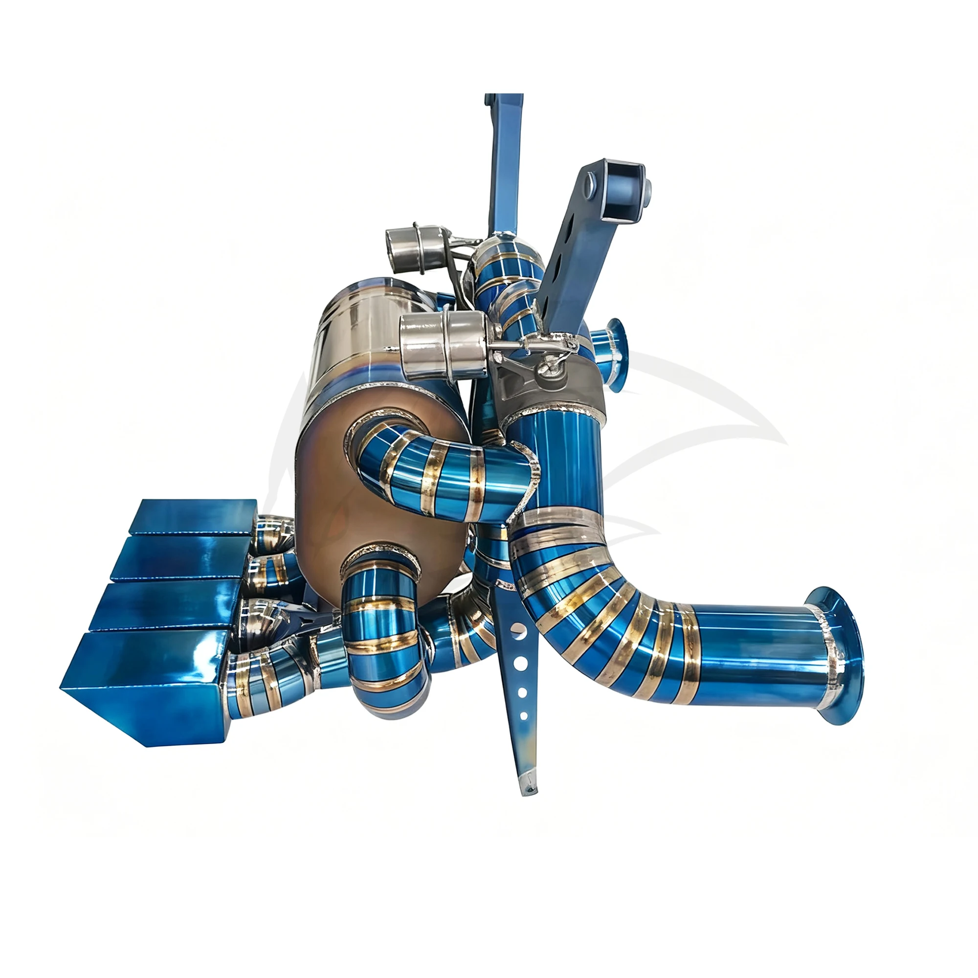 WRAX Baked blue Tinanium Alloy Catback for Lamborghini LP700-4 LP740-4 LP750-4 6.5L V12 High Performance Sport Exhaust System