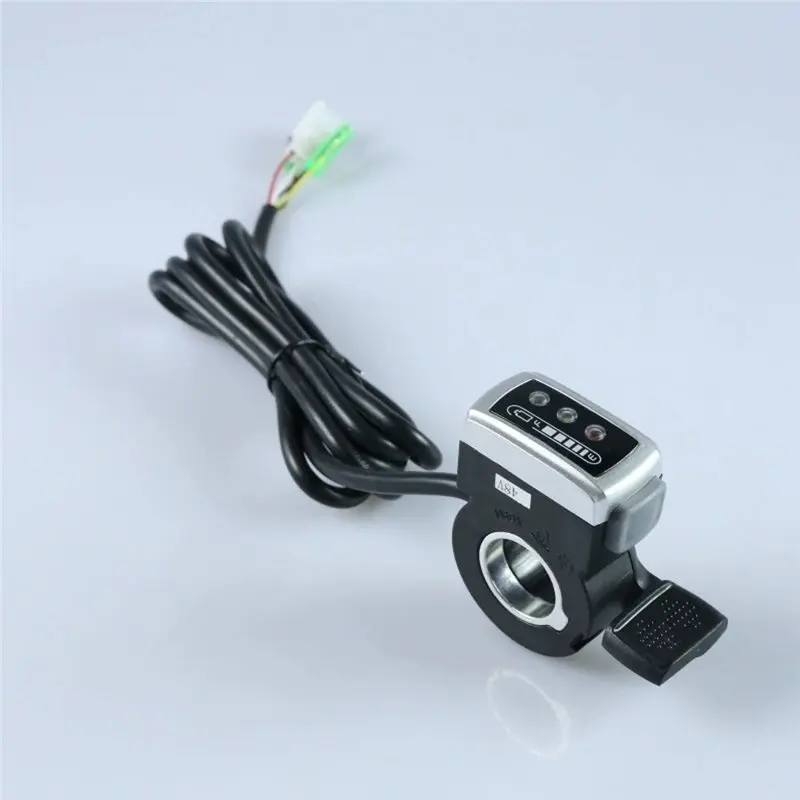 A60E-Install Battery Level Display Product Name DX Thumb Throttle Suitable For Electric Bicycles Yellow And Brown E Bike