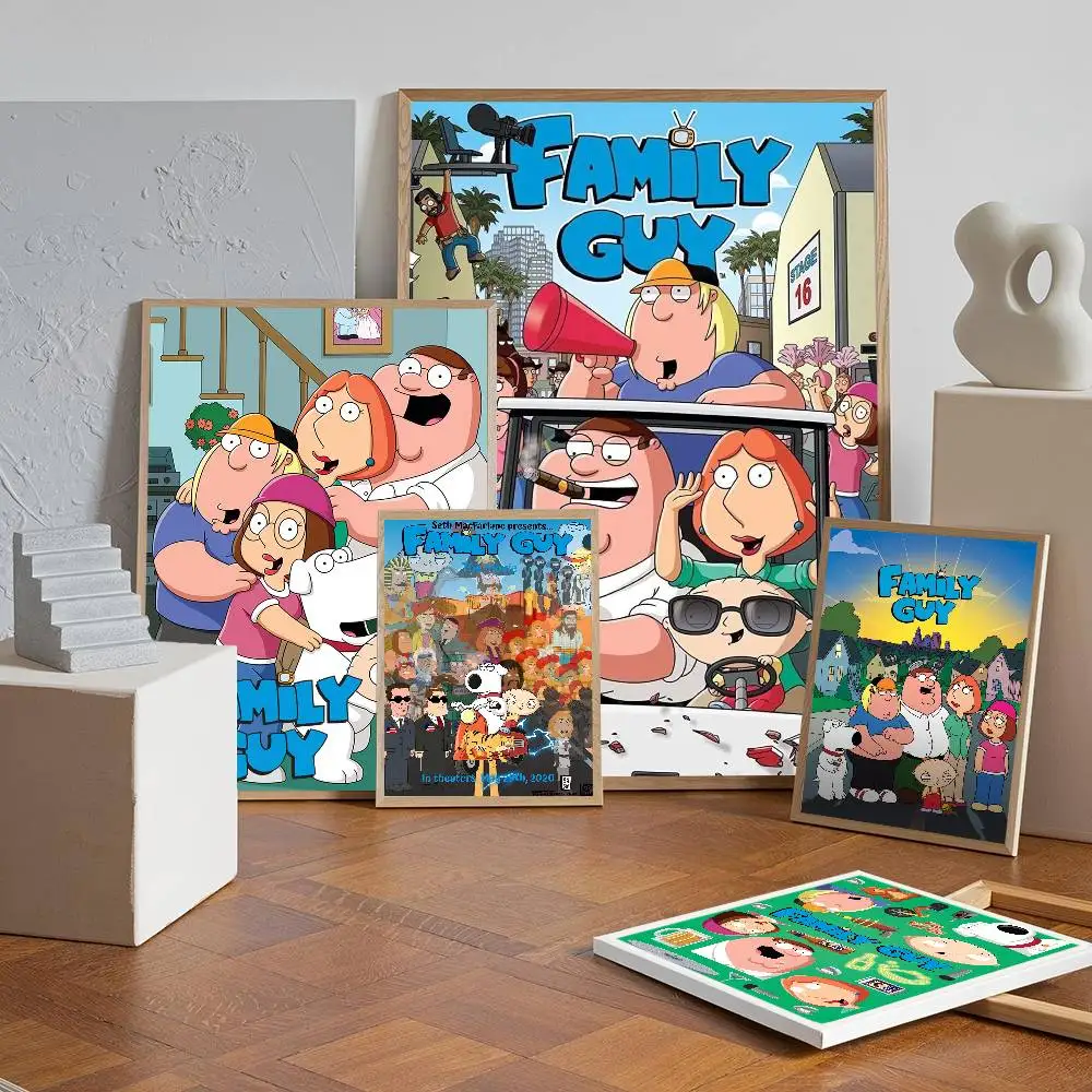 

Cartoon F-Family Cool G-Guy Good Quality Prints and Posters Vintage Room Home Bar Cafe Decor Aesthetic Art Wall Painting