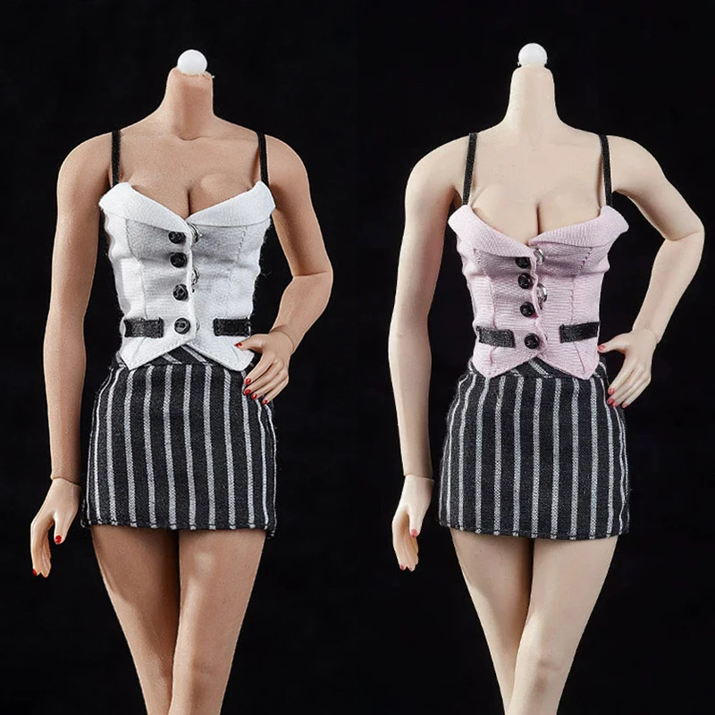 

JOA-24 1/6 Female Clothes Sexy Sling Top Short Hip Skirt Secretary Office Lady Suit For 12'' Action Figure Body