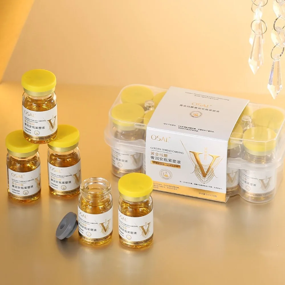 

Сыворотка-ампула с золотыми нитями и протеиновыми пептидами для омоложения кожи класса люкс