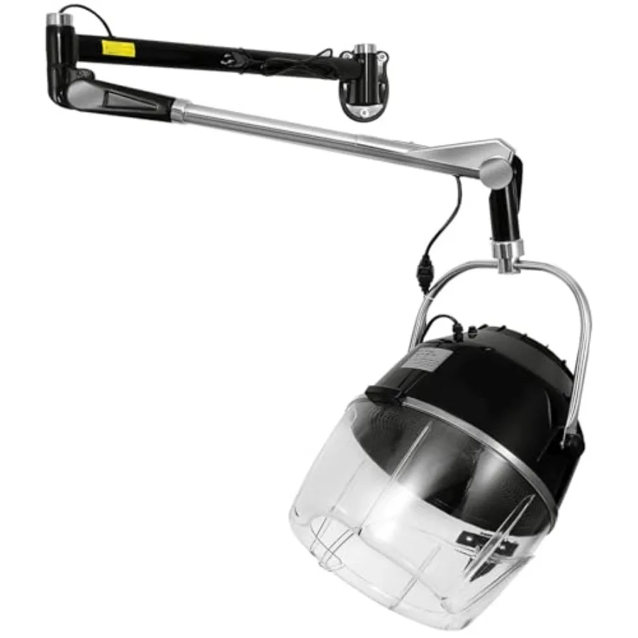 

Professional 900W Wall Mounted Hair Dryer with Swivel Arm Fast Hair Drying Low Noise for Salon Adjustable Termperature 5-70C Ti