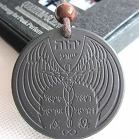 Flying man Volcano Stone Tomaline Stone Small Pendant Wax Rope Fly man Necklace Pendant