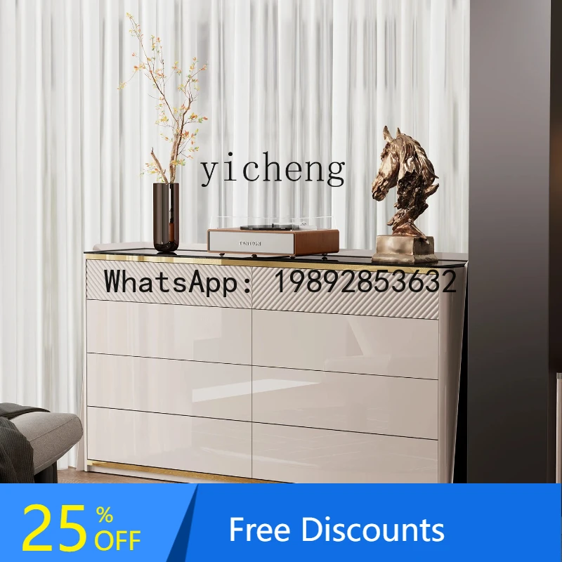 

Italian light luxury high-end eight-bucket cabinet dresser integrated bedroom bedside jewelry against the wall cloakroom locker