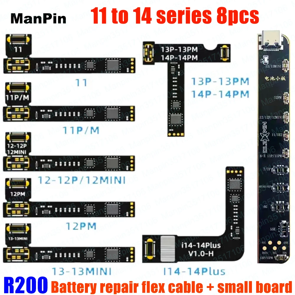 R200 scheda di riparazione della batteria Flex Cable Screen Display True Tone recuperare Tester per iPhone 14Pro Max 14Plus 13Pro 13 Mini 12 Pro 11