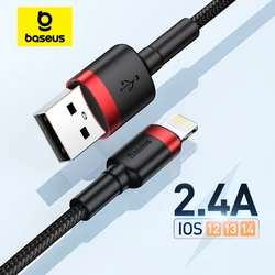 Kabel Baseus USB do iPhone14 13 12 11 Pro Max Xs X 8 Plus kabel do szybkiego ładowania 2.4A kabel do ładowarki iPhone kabel USB linia danych