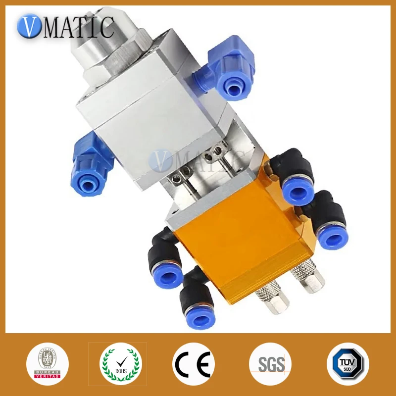 Free Shipping Dual Fluid Suction Lift Large Flow Double Acting Cylinder AB Glue Dispensing Valve