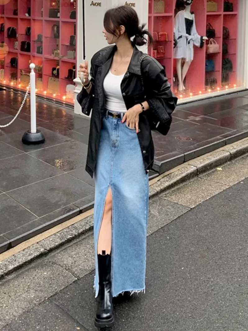 Premium Feel Leather Jaet Women's 2025 Spring Autumn Sle American Retro Classic PU Leather Motorcycle Clothes Top