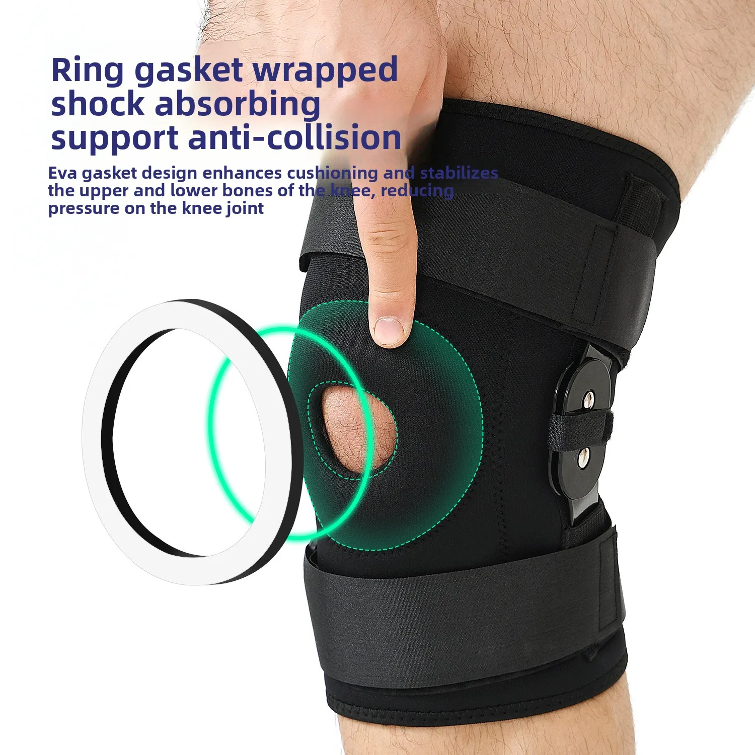 Sports Strap Foldable Support Reinforced Patella Anti-Skid Bracket Pressurized Protective Knee Pads