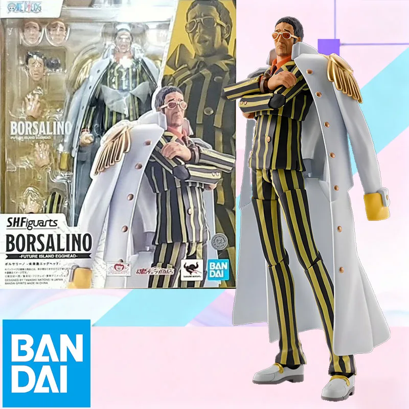En Stock BANDAI caja Original S.H.Figuarts ONE Piece KIZARU BORSALINO SHF figura de acción modelo juguete para regalo para chico caja de espuma embalaje