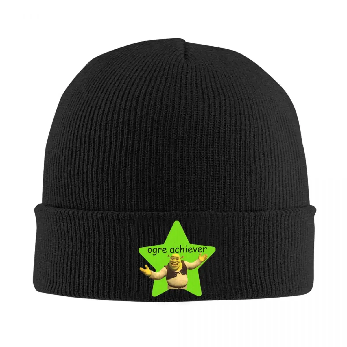 Shreks Pun Knitted Caps Women's Men's Beanies Winter Hat Acrylic Ogre Funny Memes Warm Melon Cap