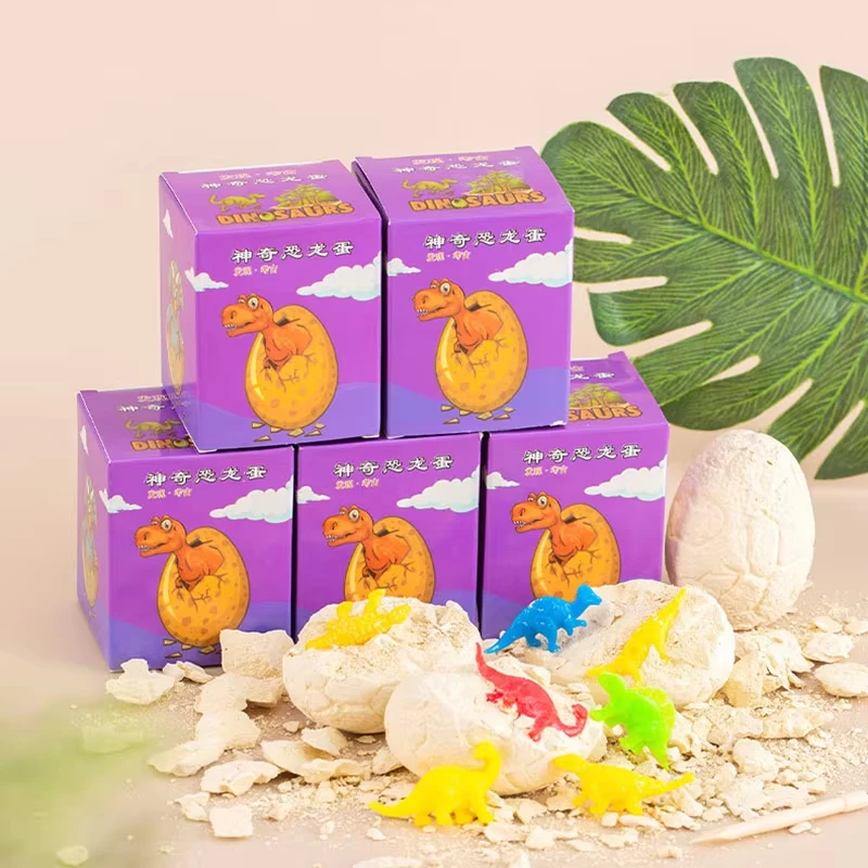 Kids Dinosaur Egg Digging Kit Educational Archaeology Excavation Toy Random Mini Dinosaur Figures STEM Science Learning Gift