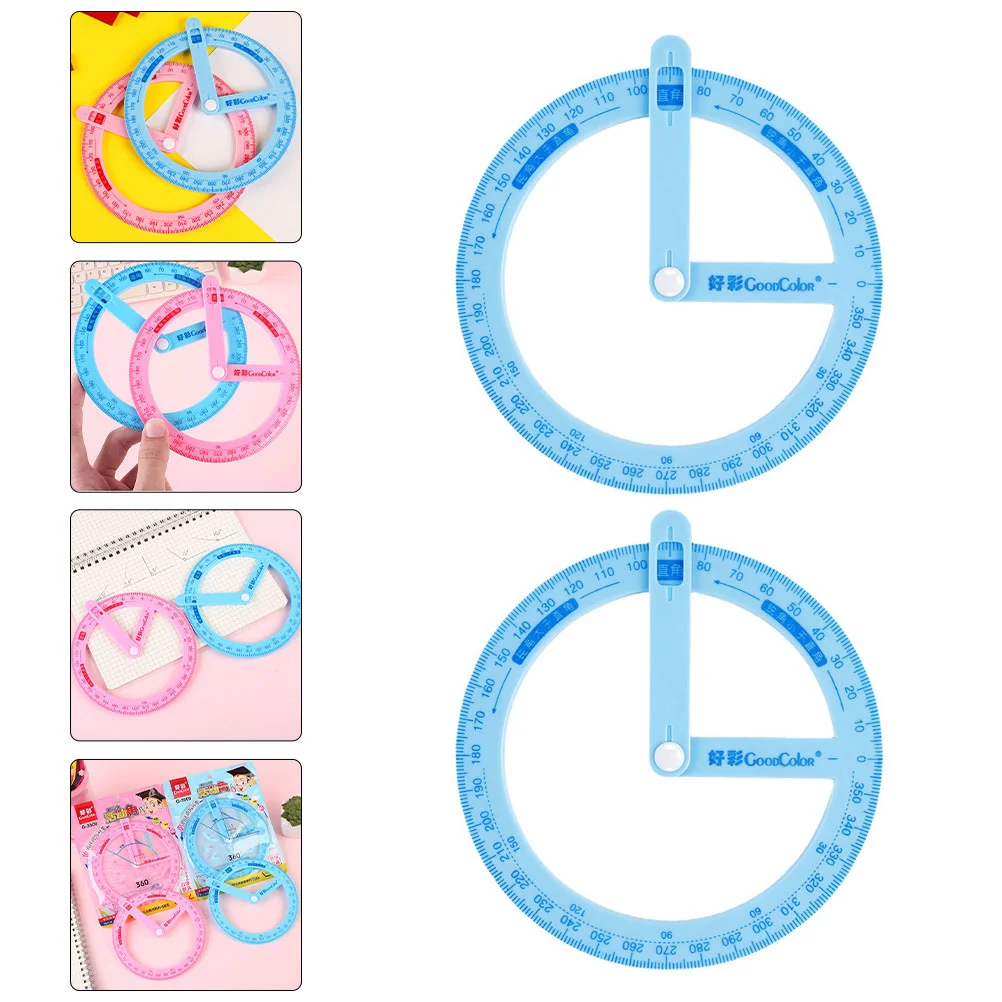 

3 Pcs Student Protractor Teaching AIDS for School 360-degree Plastic Gift Math Protractors Tool