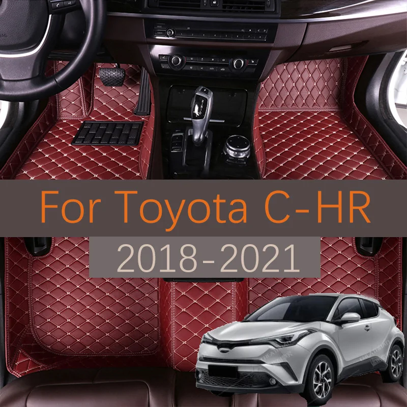 

High Quality Car Floor Mats For Toyota C-HR 2018 2019 2020 2021 Custom Leather Automobile Carpet Rugs Foot Pads Accessories