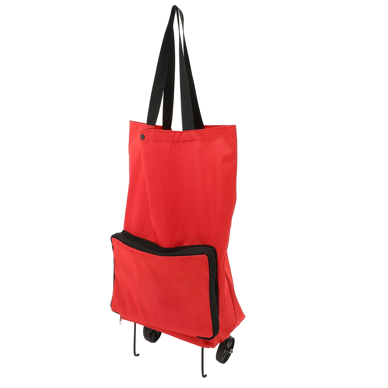 

Rolling Grocery Cart Oxford Cloth Foldable Shopping Trolley Tote Bag Portable Cart with Wheels and Pull Handle