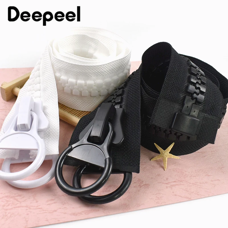 

20# Extra Large Open End Resin Zipper 60-300cm Double Slider Zippers Tent Down Jacket Zips Sewing Replacement Repair Accessories