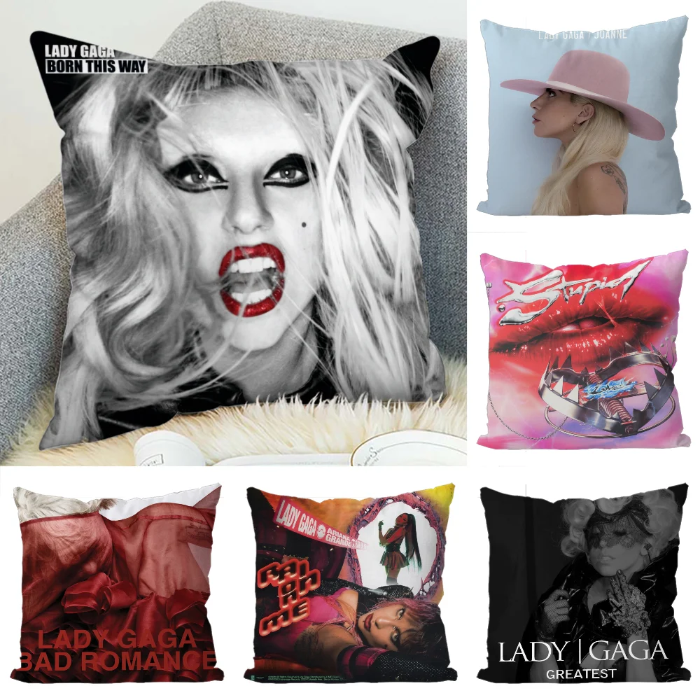 

Lady Gaga Pillow Case Luxury Double-sided For Car Pillows 45x45 Cushions Cover Home And Decoration Sofa Pillowcase 50x50