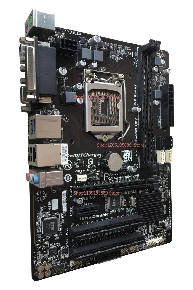 For Gigabyte H81M-S2PH 1150 Pins with HDMI VGA with Print Port 2 PCI Slots