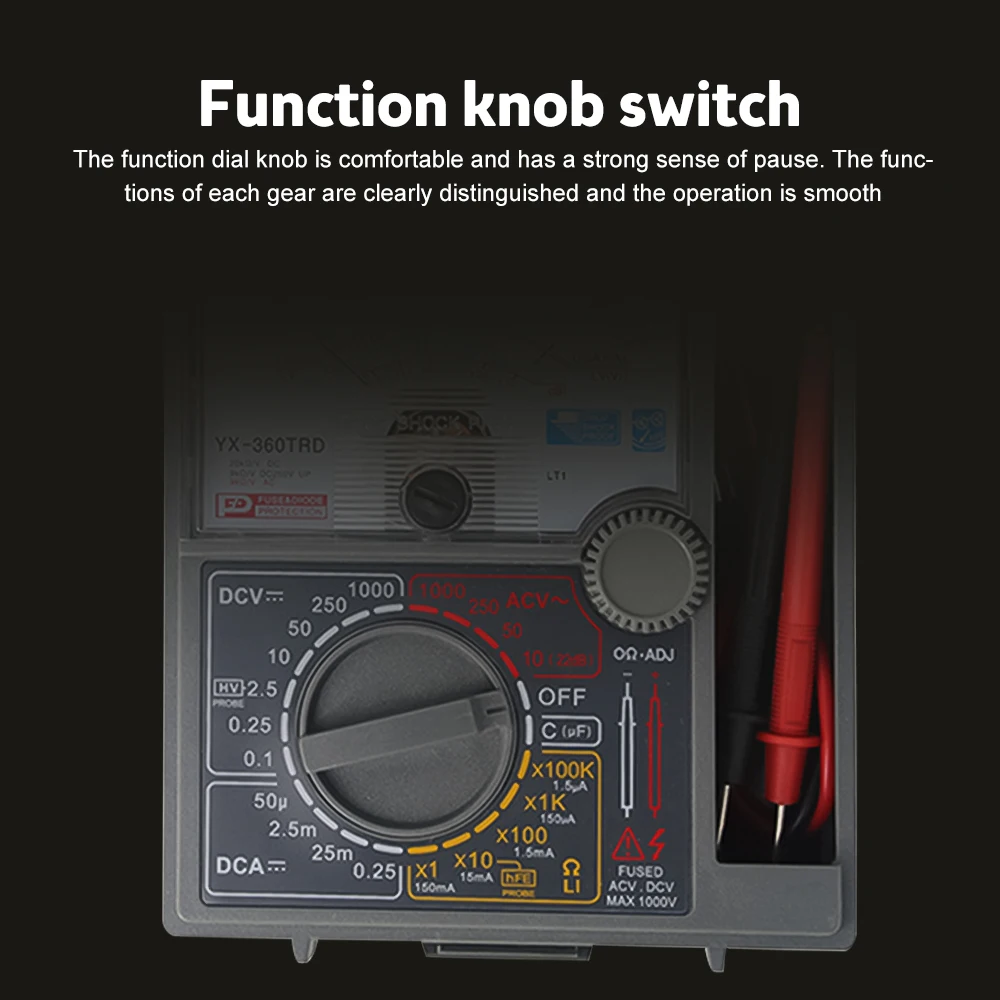 YX-360TRD MINI Multimeter Portable Electric Analog Multitester Voltmeter Ammeter AC / DC Voltage Current OHM Multi Meter Tester