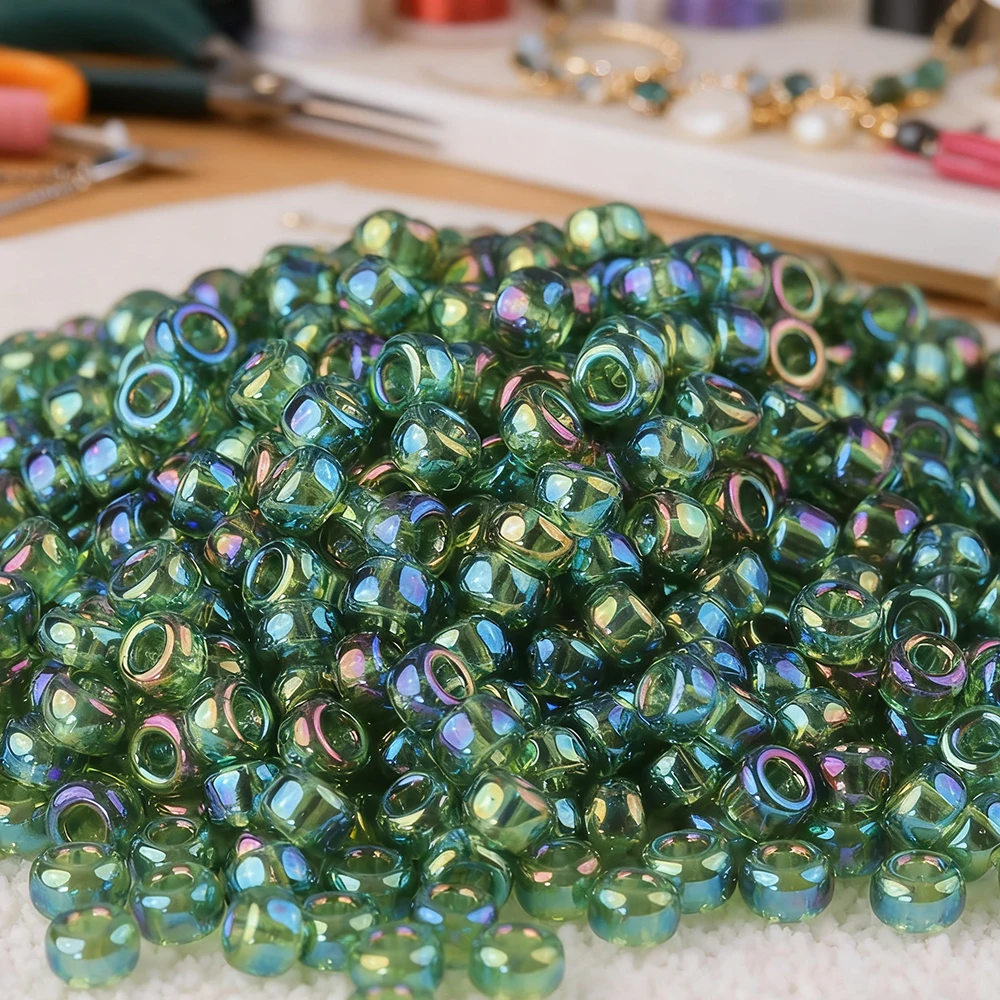 

Прозрачные блестящие круглые бусины Miyuki, Япония 11/0, стеклянные бусины для изготовления ювелирных изделий своими руками, материалы 100 г