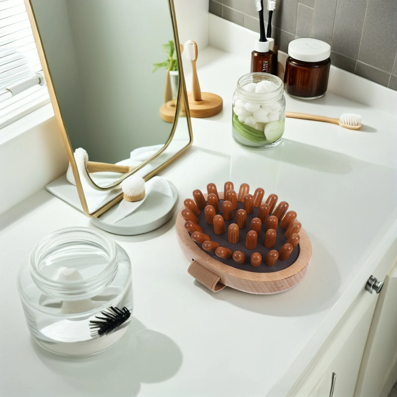 

Meridian Massage Brush Hand Held Back Massager Tool Scalp Hairbrush Beater Portable Relaxation Aid