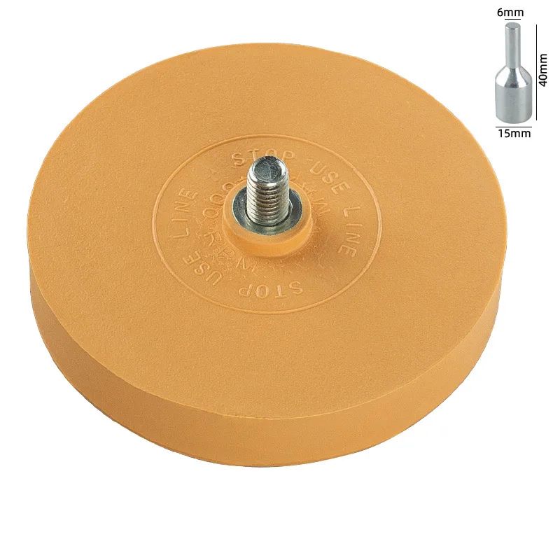 Dissolvant de décalcomanies adhésif, 90mm, roue de gomme, voiture, bande de vinyle, dissolvant pour perceuse, gomme en caoutchouc, outil de livres