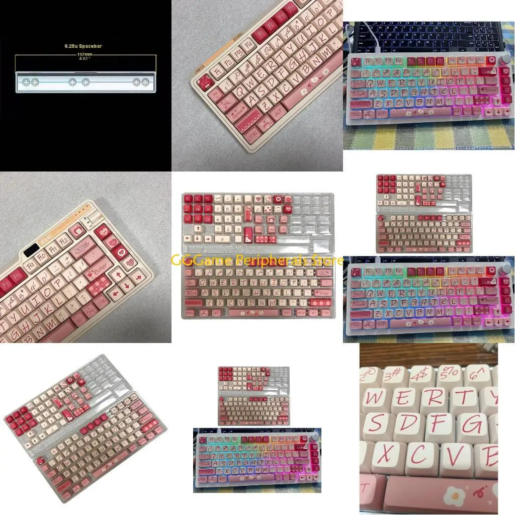 U55B 120keys Paper Thick PBT Keycap DyeSubbed Keycaps For Mechanical Keyboards