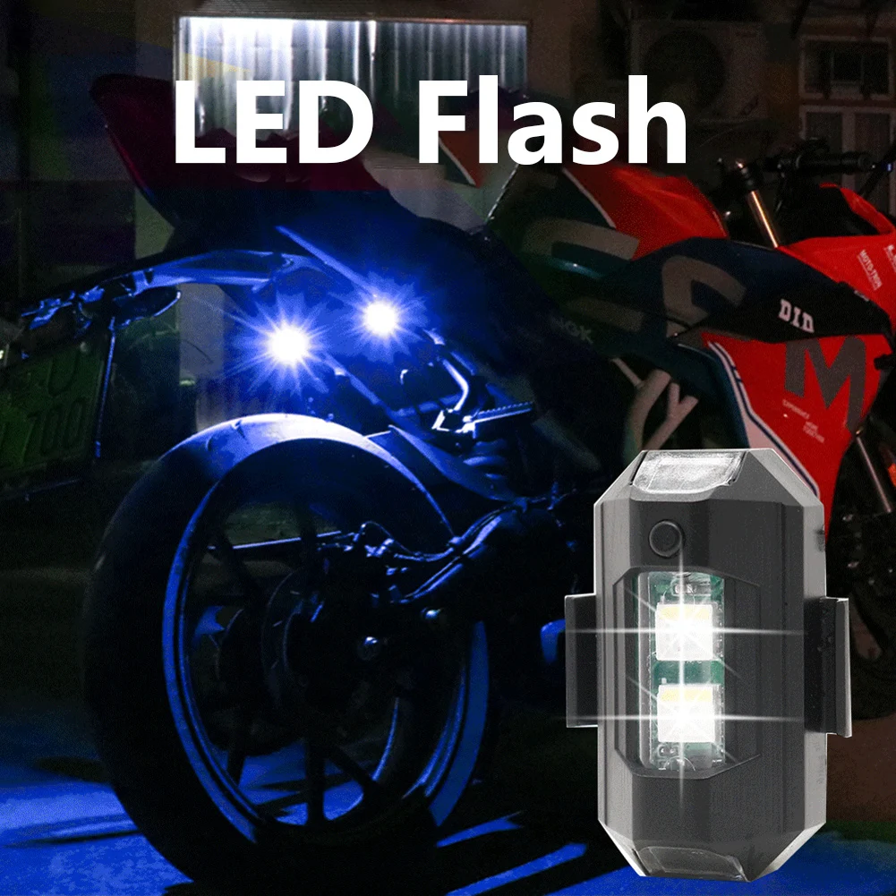 Rechargeable DC 5V LED Night Flying Warning Signal Indicator Light 7 Colors Mini RC Drone Strobe Flashing Lamp for Car Motorcycl