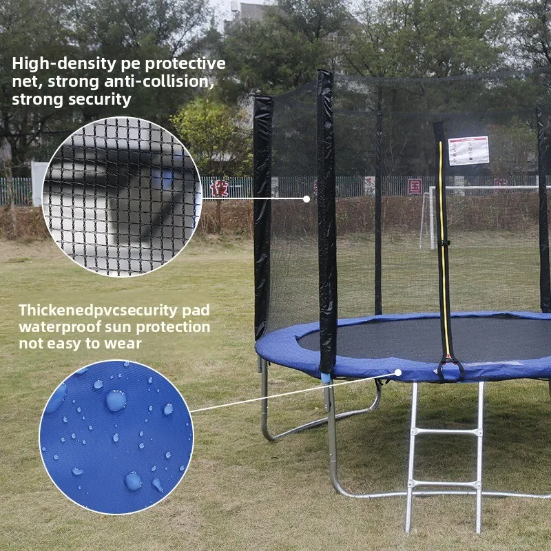 Trampoline outdoor large bounce bed with protective net outdoor rubbing bed