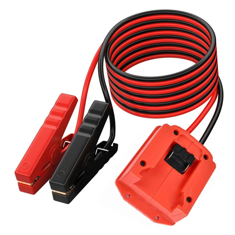 For Power Wheel Battery Adapter For Milwaukee 18V with 6FT Portable Jumper Cable Car Battery Charger Jump Starter for Power Tool