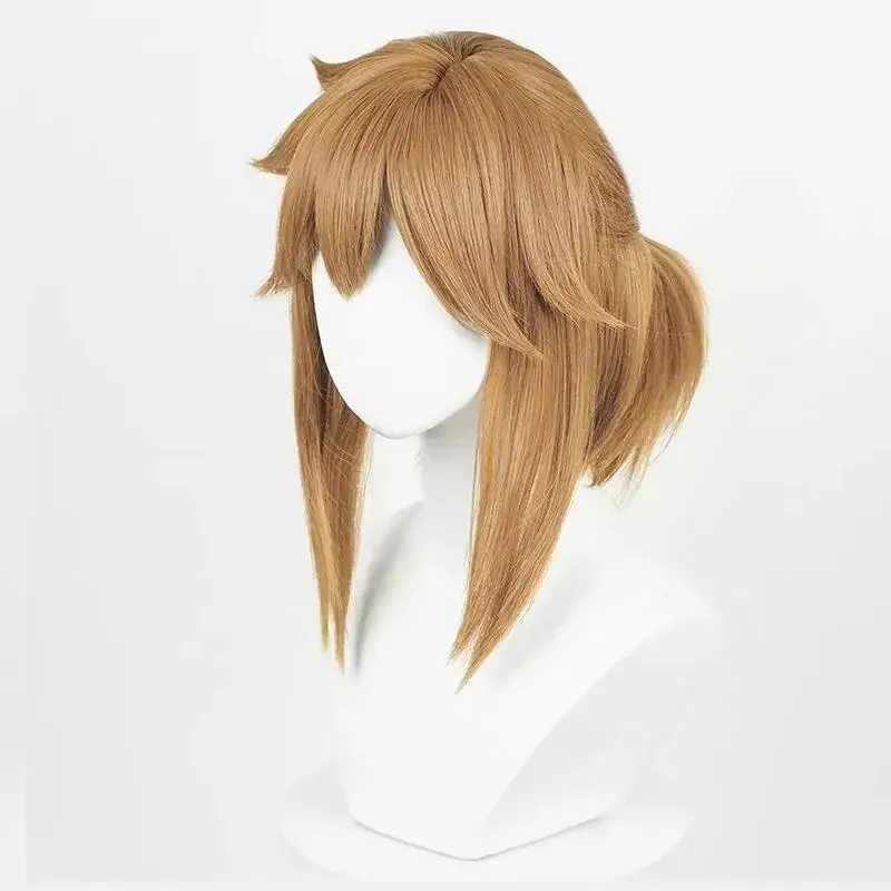 Anime Link Cosplay Wigs with Elf Ears Earrings for Halloween