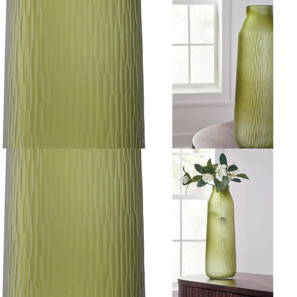 

Modern Light Green Glass Flower Vase for Indoor or Outdoor Use