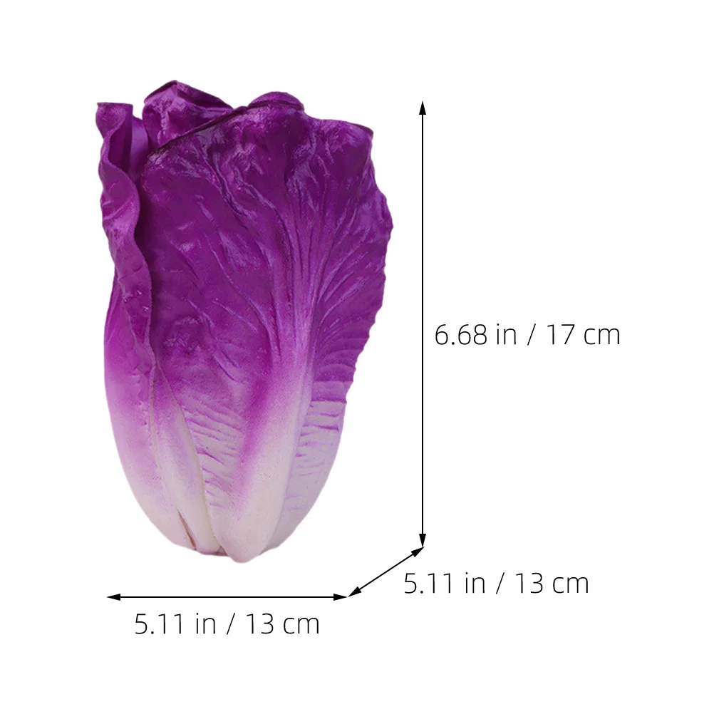 

2Pcs Artificial Lettuce Realistic Lightweight PU Fake Vegetable Simulation Decorative Prop for Photography Fake Vegetables