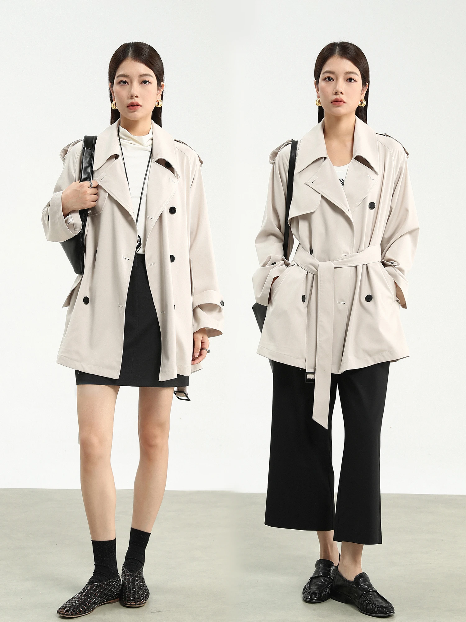 

FANLE STUDIOS: Модная ветровка-пальто с высокой плотностью ткани, защитой от морщин, водонепроницаемая, свободного кроя, для повседневной носки и поездок на работу