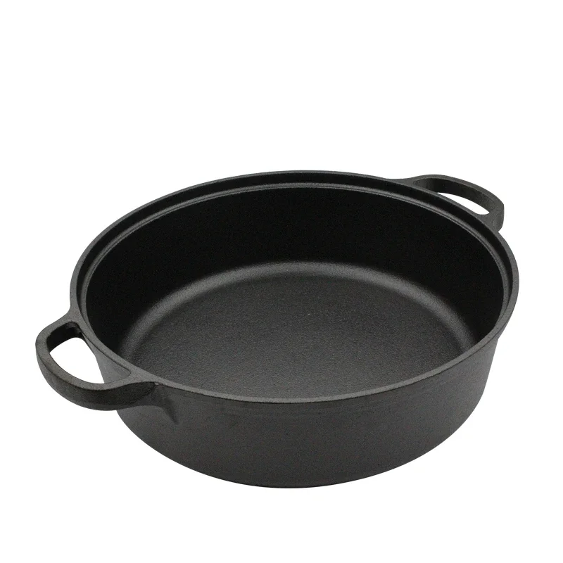 Thickened cast iron frying pan, deepened multi-use pan, uncoated non-stick pan, pancakes, omelette water, frying pan pan